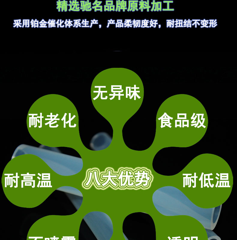 河?xùn)|耐高溫蠕動泵硅膠管