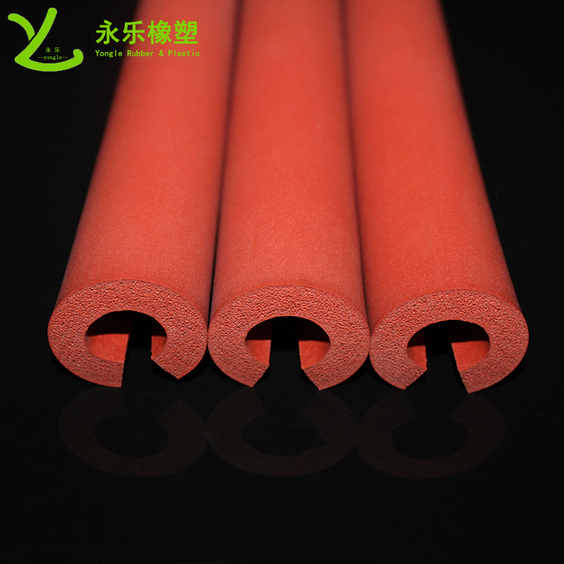 開口發(fā)泡硅膠管，耐高溫發(fā)泡硅膠管，保溫發(fā)泡硅膠管，隔熱發(fā)泡硅膠管