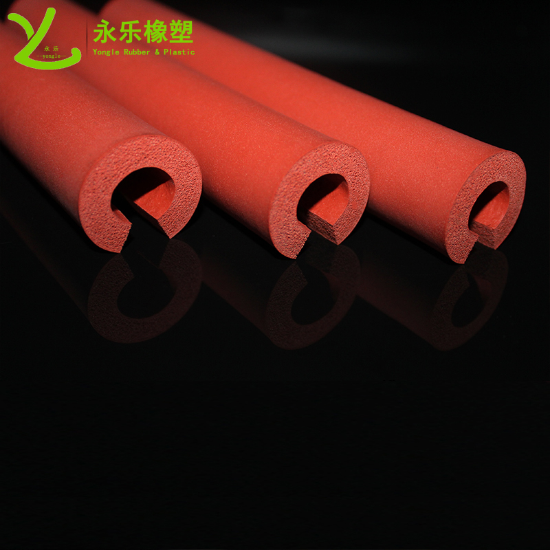 開口發(fā)泡硅膠管，耐高溫發(fā)泡硅膠管，保溫發(fā)泡硅膠管，隔熱發(fā)泡硅膠管