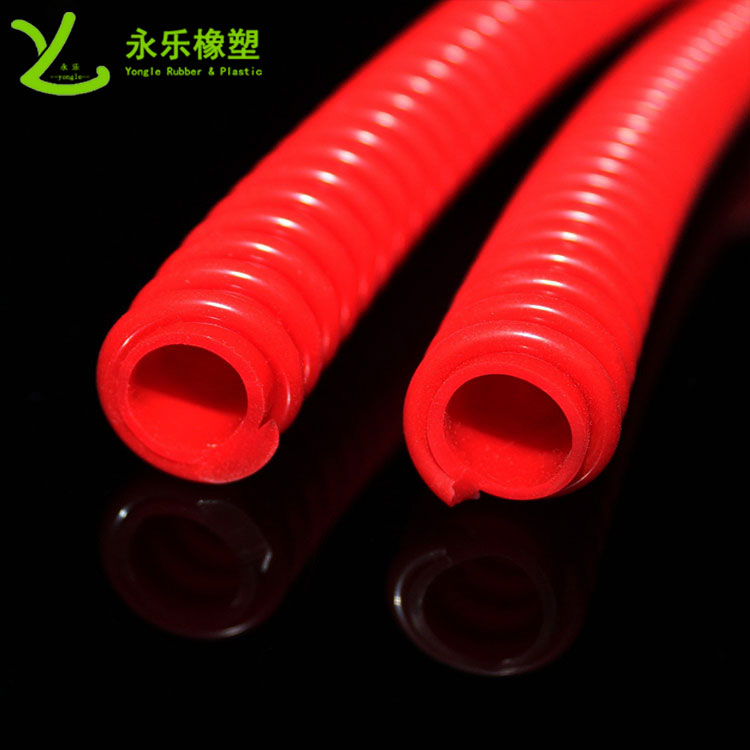 武清擠出醫(yī)用硅膠波紋管，紅色硅膠波紋管，耐高溫硅膠波紋管