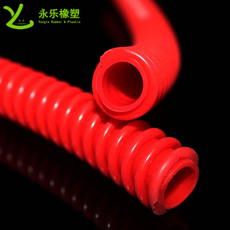 武清擠出醫(yī)用硅膠波紋管，紅色硅膠波紋管，耐高溫硅膠波紋管