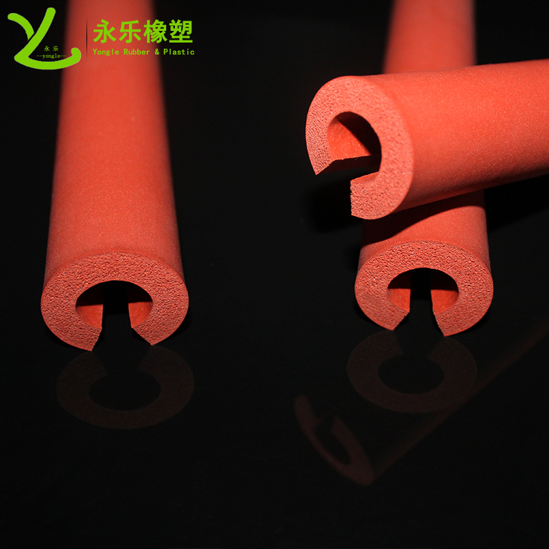 開口發(fā)泡硅膠管，耐高溫發(fā)泡硅膠管，保溫發(fā)泡硅膠管，隔熱發(fā)泡硅膠管