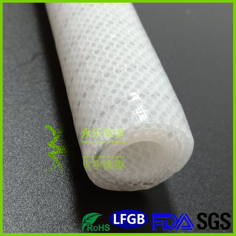 武清網(wǎng)狀?yuàn)A線夾布編織硅膠管 制藥編織硅膠管 大口徑編織硅膠管