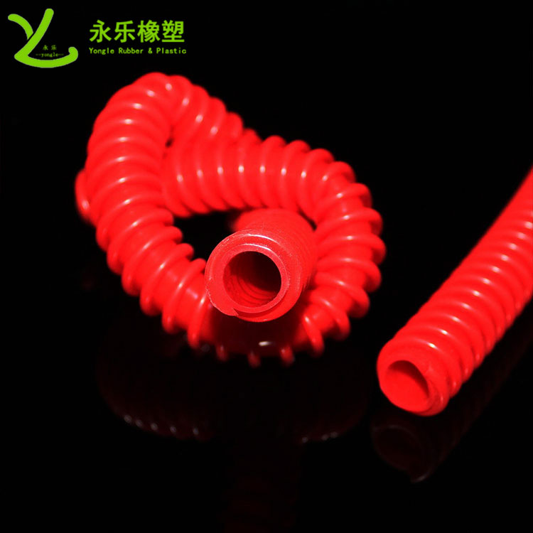 武清擠出醫(yī)用硅膠波紋管，紅色硅膠波紋管，耐高溫硅膠波紋管